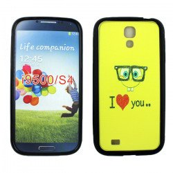 Samsung Galaxy S4 Sponge I Love You Design Gummy Case